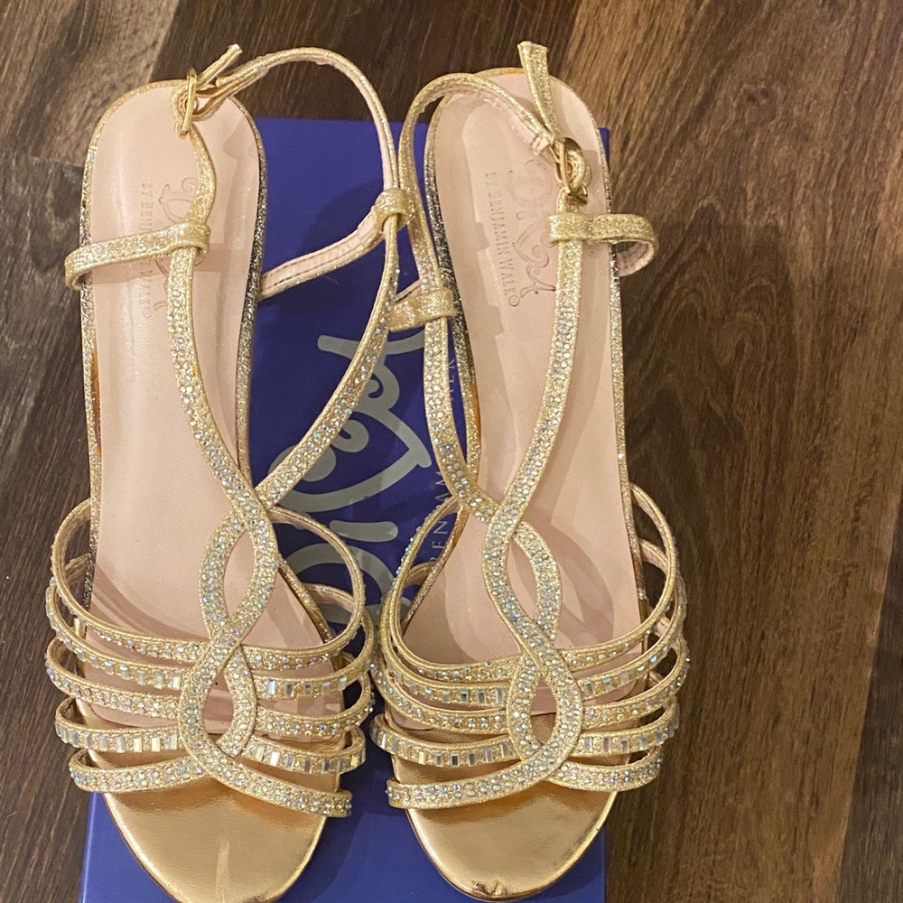 Diva Champagne Rhinestone Heels - Picture 2 of 4